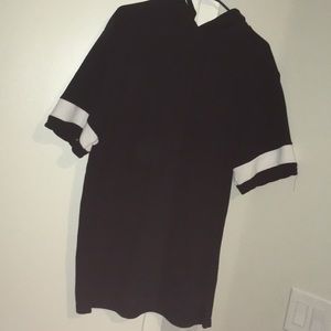 Black Short Sleeve Hoodie